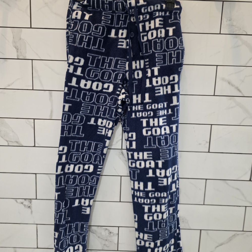 Kids Navy Blue 'The Goat' Print Bottoms